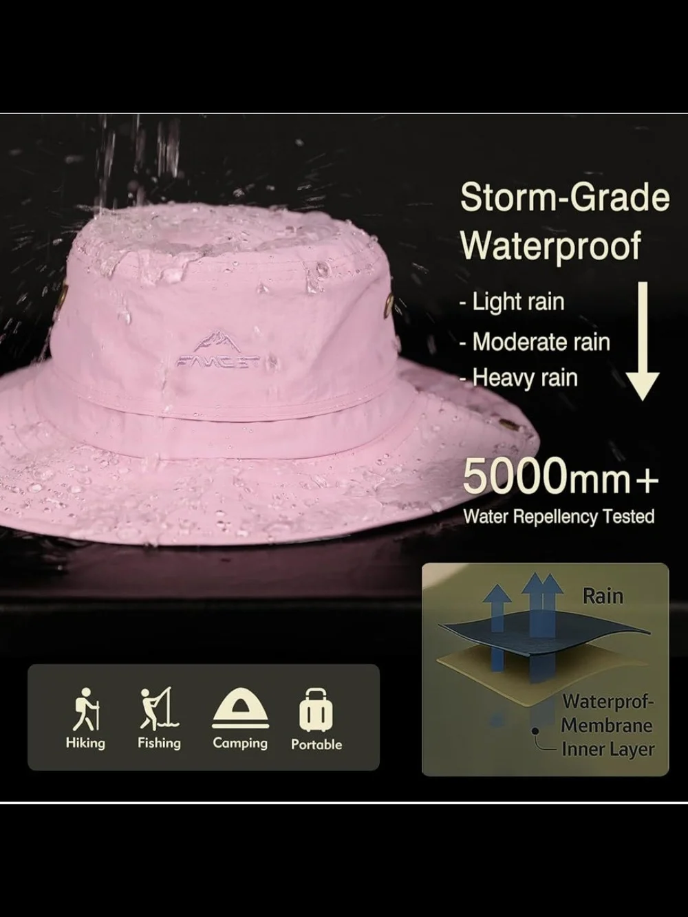 Wide Brim UPF Sun Hat - Lavender